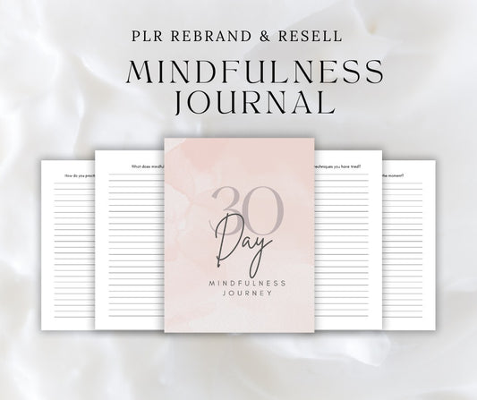"30 Day Mindfulness Journey" PLR Canva Template