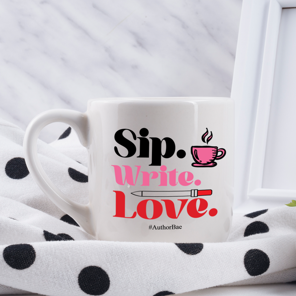 Sip. Write. Love. White Mug