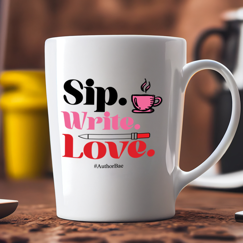 Sip. Write. Love. White Mug