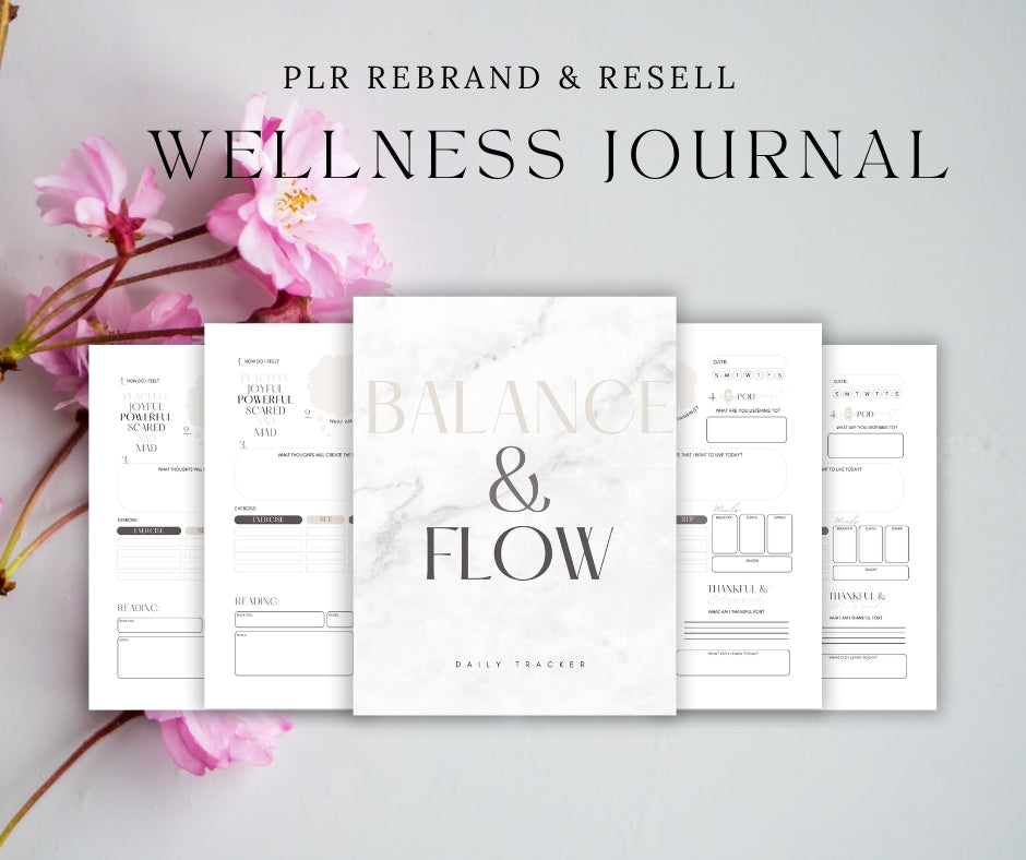 "Balance & Flow" PLR Canva Journal Template – Author BAE