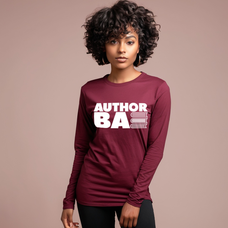 "Author Bae" Burgundy Long Sleeve Shirt