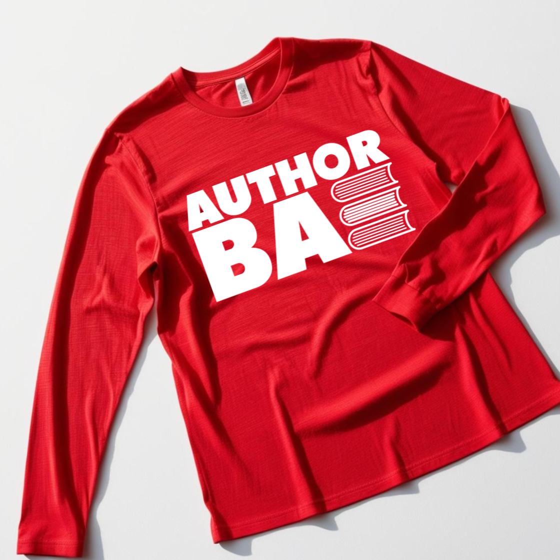 "Author Bae" Red Long Sleeve Shirt